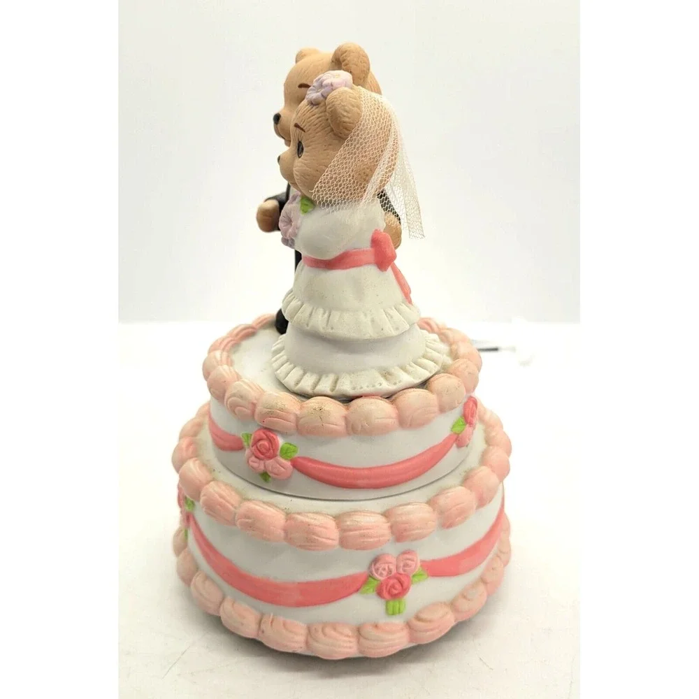 Vintage Wedding Musical Bears Cake Couple 1989 The SF Music Company